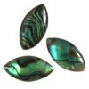 5 Stück Abalone-Resin Cabochon spitze Olive gewölbt